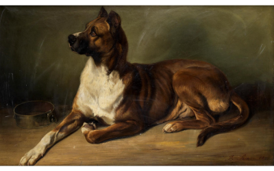 Waiting for Master Oil on Canvas by Benno Rafael Adam