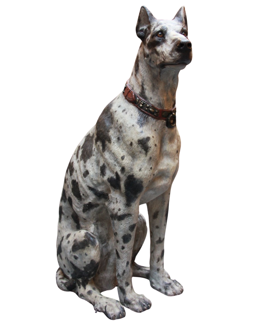 A Painted Austrian Terracotta Model of a Lifesize Great Dane Late 19th Century
