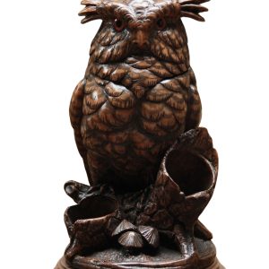A Swiss Carved Black Forest Linden Wood Tobacco Box