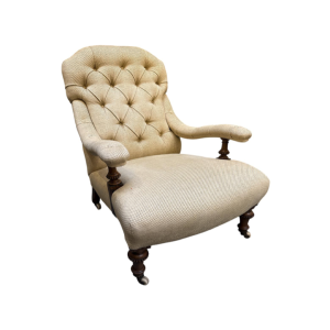 A Victorian Deep Buttoned Back Armchair