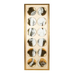 Set of Twelve Mounted Fornasetti Porcelain Plates