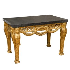 A fine late 19th-century French giltwood centre table