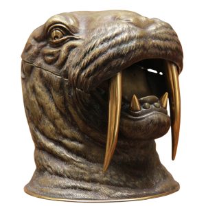 A rare and unusual European Bronze Tobacco Jar