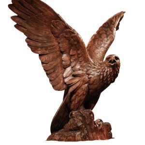 A wonderfully carved life size Brienz Black Forest Golden Eagle