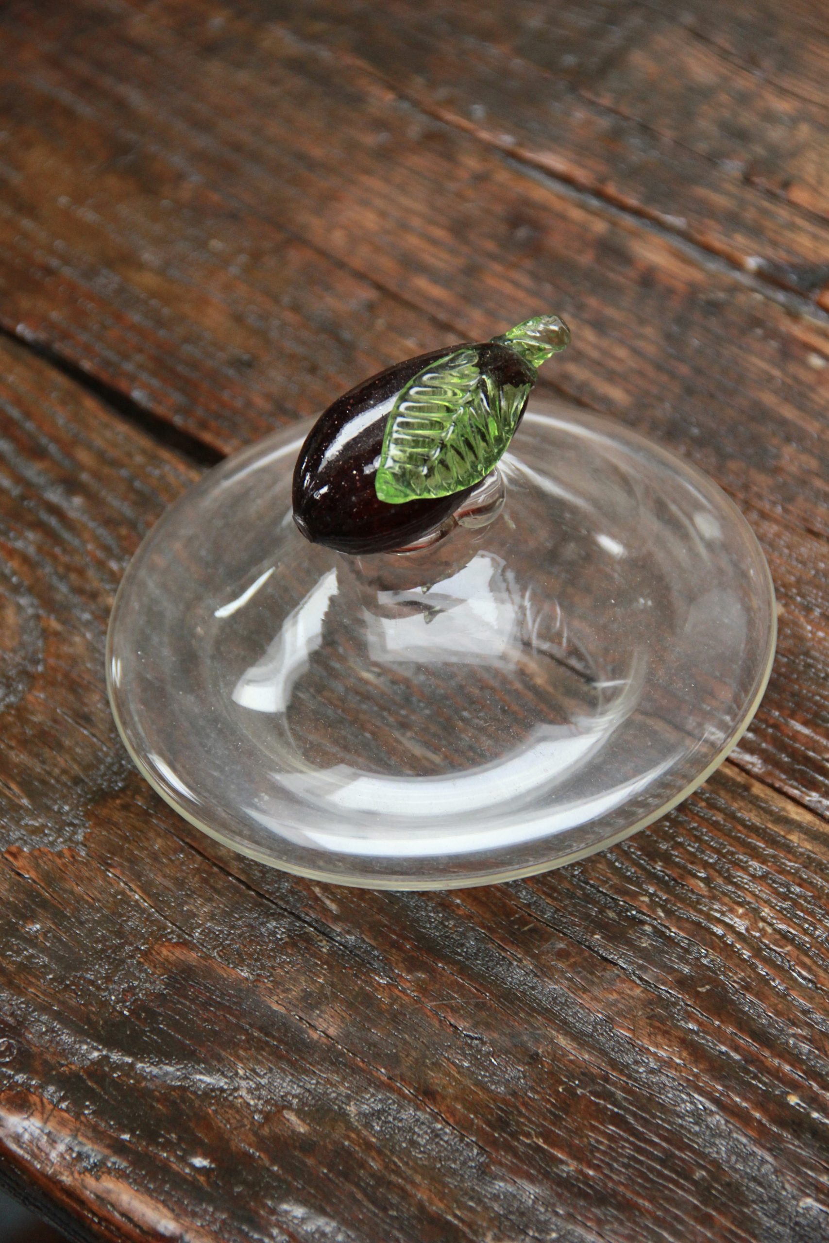 Set of Four Italian Glass Apothecary Jars with Fruit Finials - Image 17