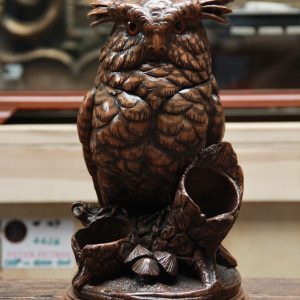 A Swiss Carved Black Forest Linden Wood Tobacco Box