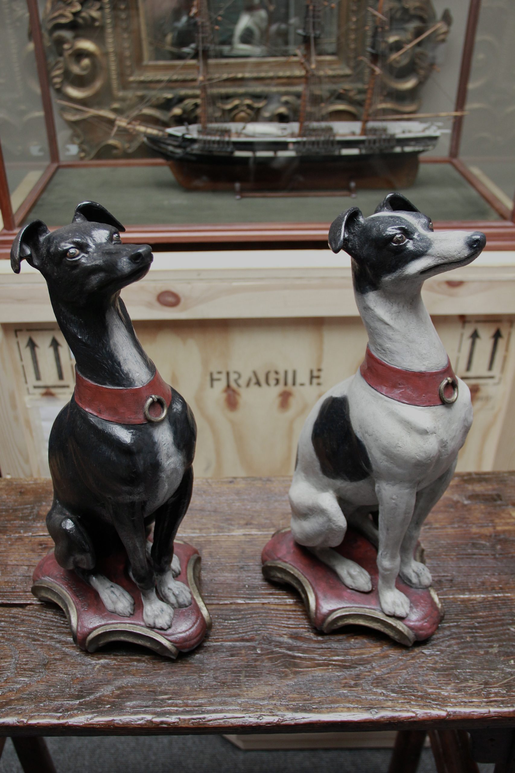 A Pair of Coalbrookdale Cast Iron Whippets - Image 2