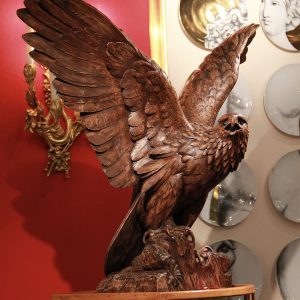 A wonderfully carved life size Brienz Black Forest Golden Eagle