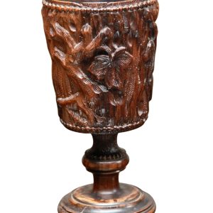 An Olive Wood 19th Century Carved Holy Land Cup.