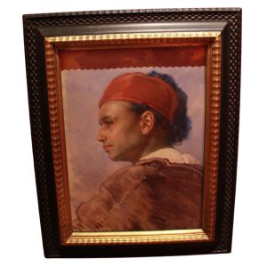 Framed watercolour by Guido. Bach RI, 1828 - 1905 '