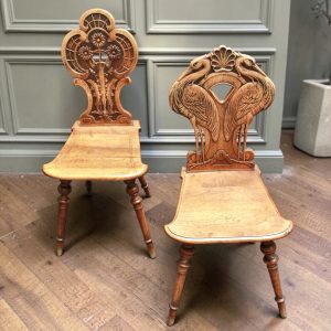 Beech wood hall chairs
