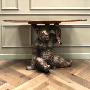 A superb Swiss Carved Black Forest Bear Table. Circa 1890