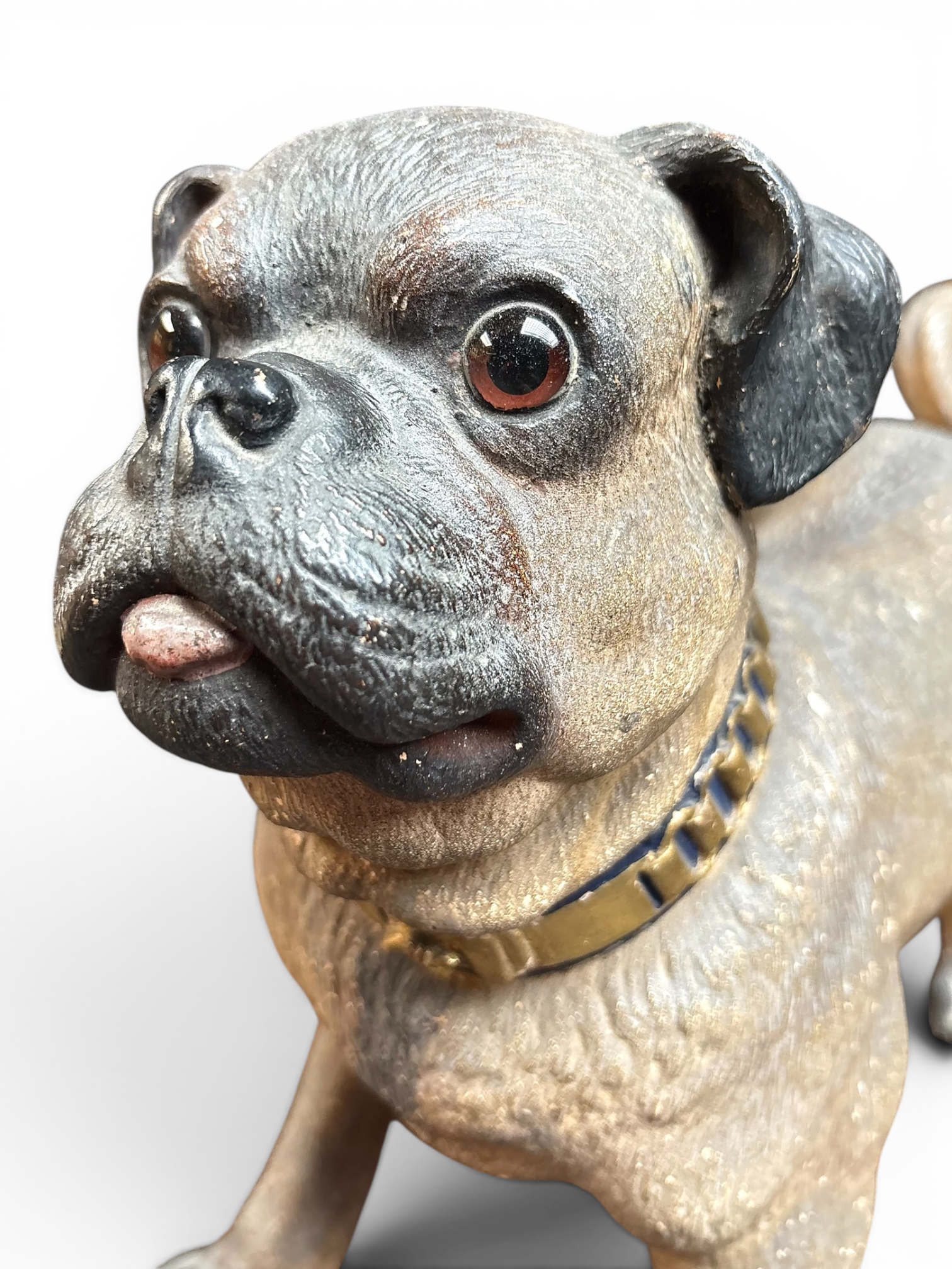 Painted Austrian Terracotta Model of a Pug Dog, Circa 1880 - Image 10