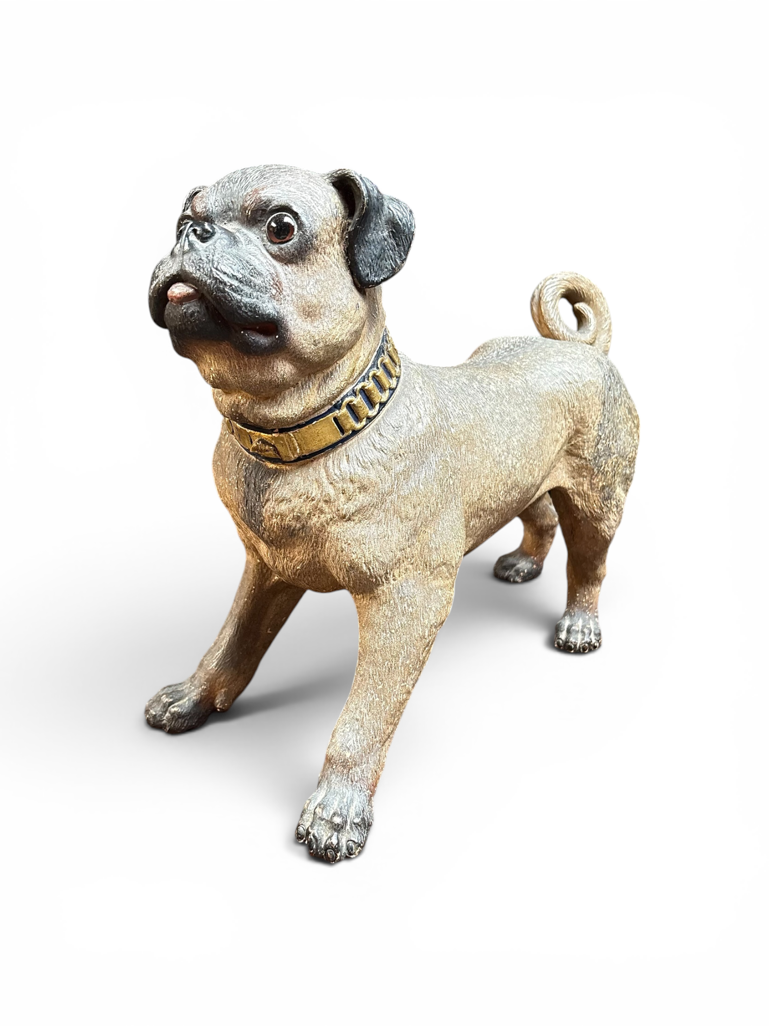 Painted Austrian Terracotta Model of a Pug Dog, Circa 1880 - Image 2