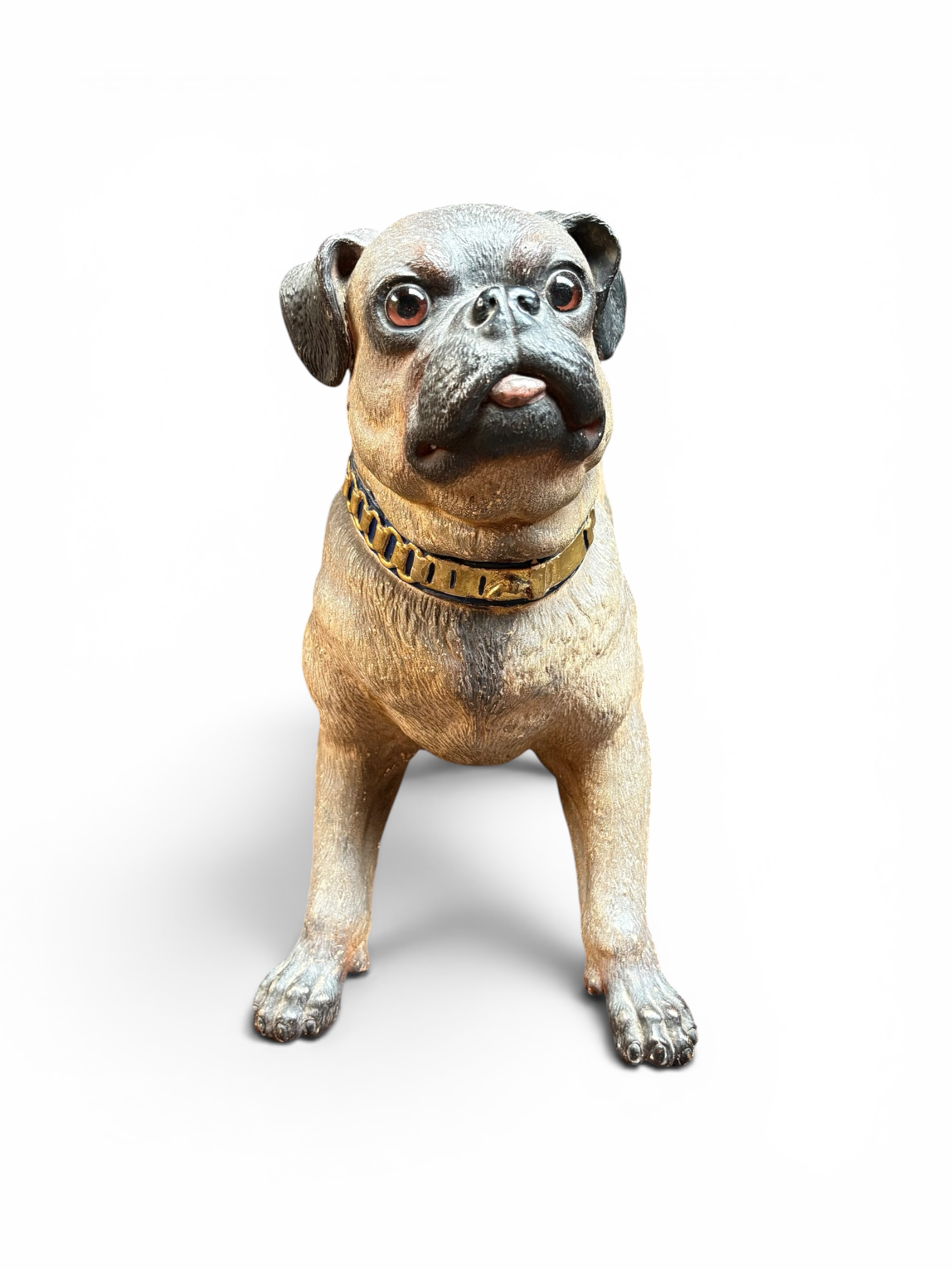 Painted Austrian Terracotta Model of a Pug Dog, Circa 1880 - Image 3