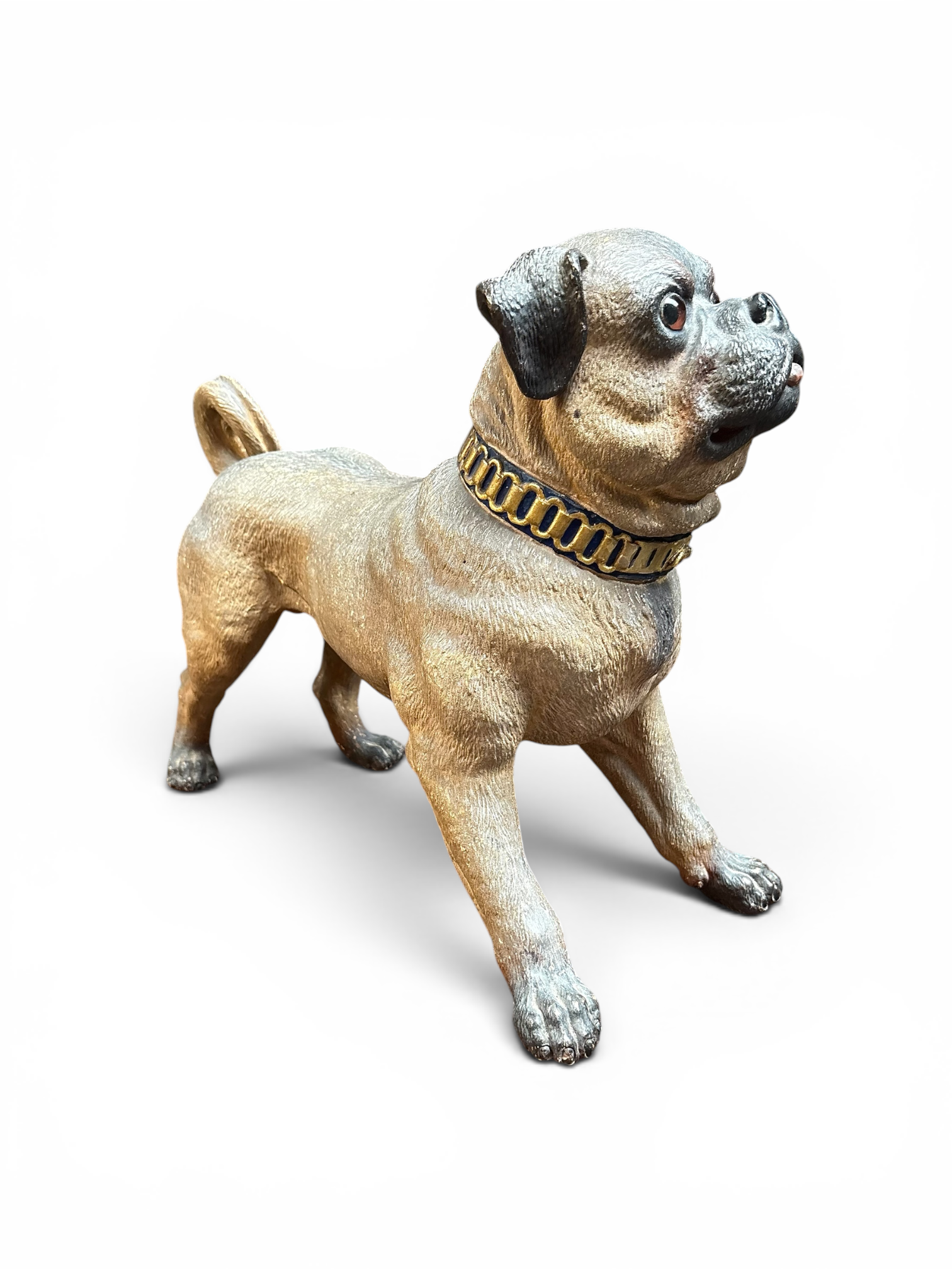 Painted Austrian Terracotta Model of a Pug Dog, Circa 1880 - Image 4
