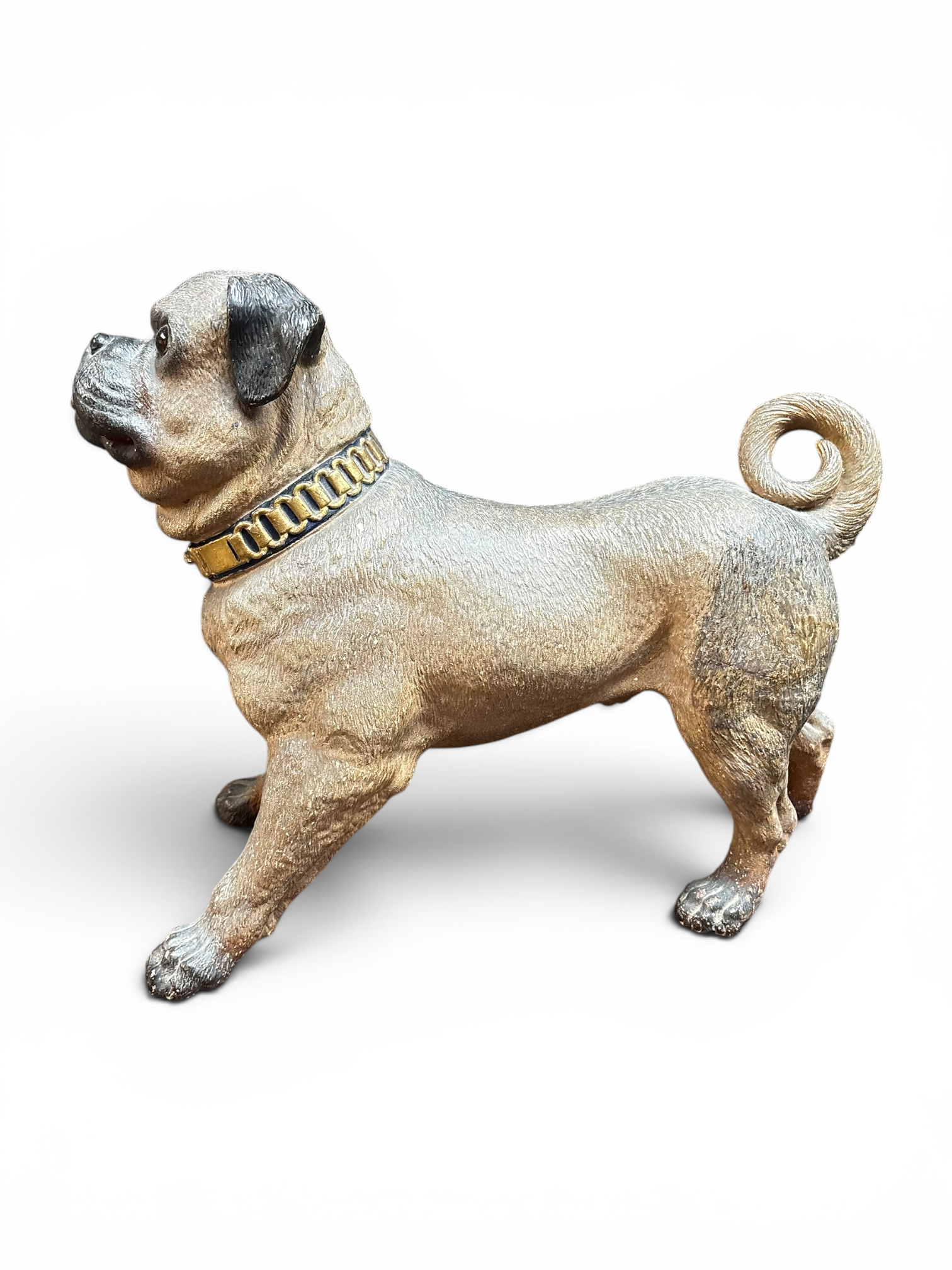 Painted Austrian Terracotta Model of a Pug Dog, Circa 1880 - Image 9
