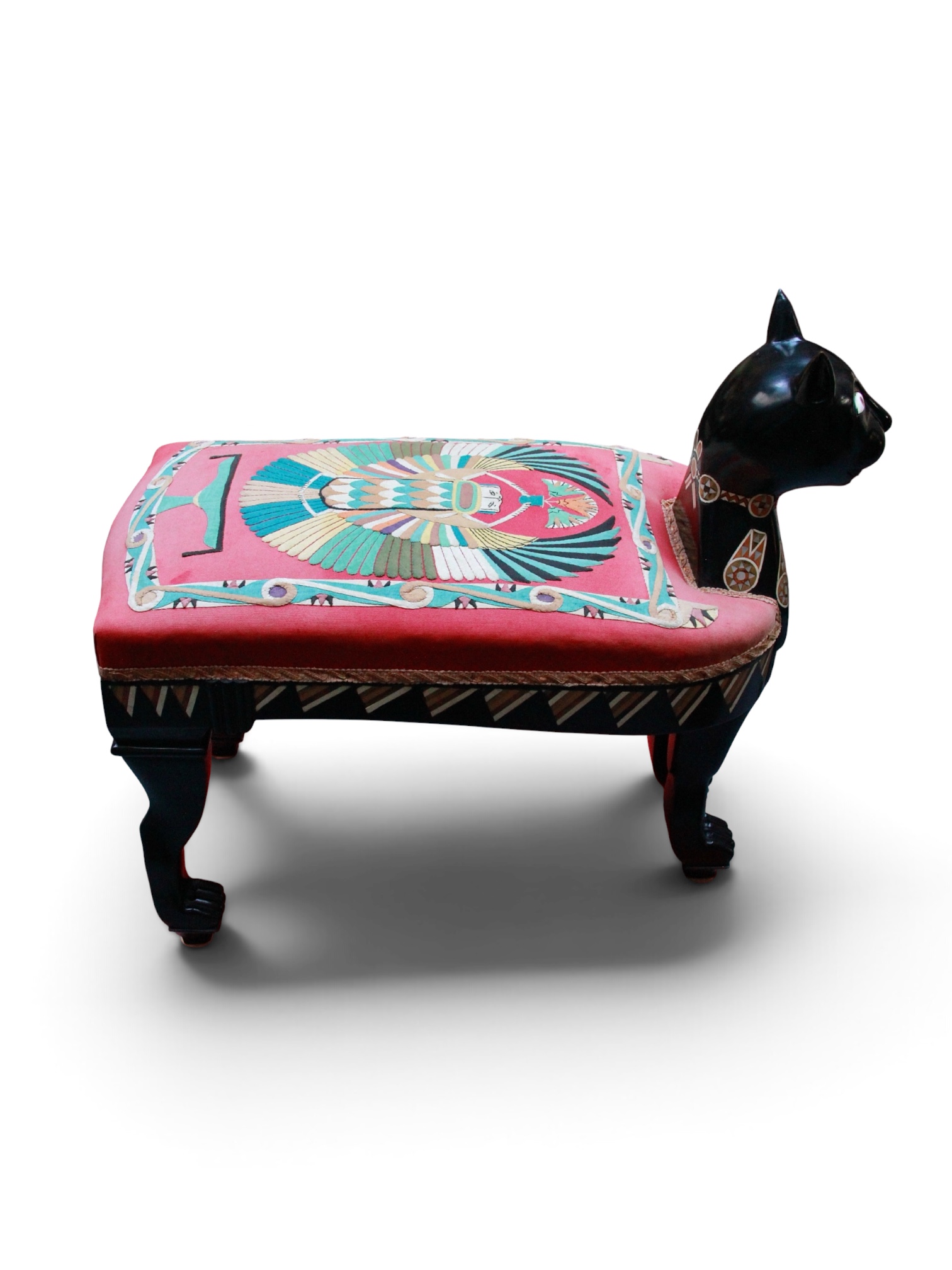An Important Egyptian Revival Cat Stool, Cairo, circa 1884, Giuseppe Parvis - Image 3