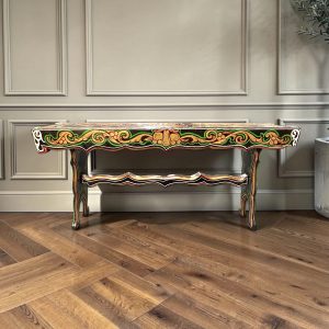 Low Painted Gypsy Table in the Style of Canal Ware - first half of the 20th century