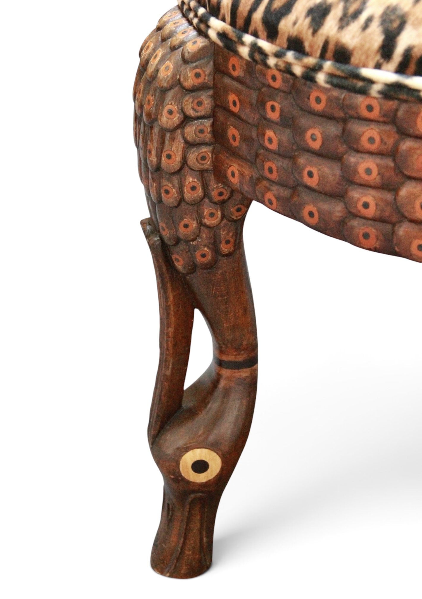 A Rare Pair Of Neo-Egyptian Peacock Armchairs, Cairo, Circa 1880–1885, Giuseppe Parvis (1831–1909) - Image 10